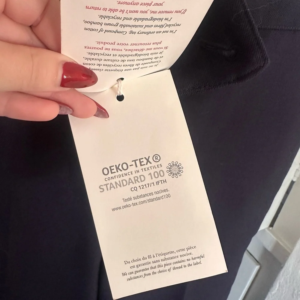 Sézane Damon Trousers in Navy - Picture 6 of 8